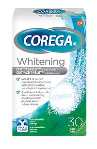 Corega tablety čistící Whitening, 30 ks tablet