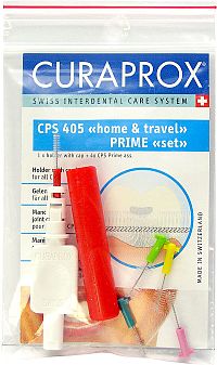 Curaprox CPS 405 Home and Travel prime set nosič s mezizubními kartáčky