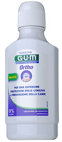 GUM Ortho ústní voda (výplach) pro zuby s rovnátky, 300 ml