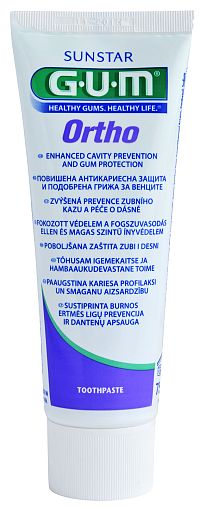 GUM Ortho zubní gel pro čištění zubů s rovnátky, 75 ml