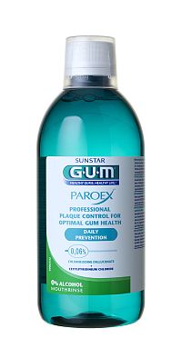 GUM PAROEX ústní voda (výplach, CHX 0,06%), 500 ml