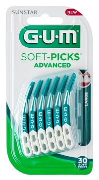 GUM Soft-Picks Advanced LARGE masážní mezizubní kartáčky, 30 ks