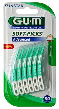 GUM Soft-Picks Advanced REGULAR masážní mezizubní kartáčky, 30 ks