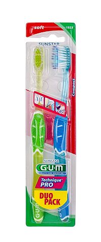 GUM Technique PRO Compact Soft zubní kartáček pro problematické dásně, Duopack