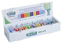 GUM Trav-Ler 180 ks mezizubních kartáčků s CHX (9 velikostí) v zásobníku