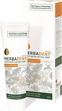 Herbadent HOMEO bylinná zubní pasta bez fluoru a mentholu, 100 g