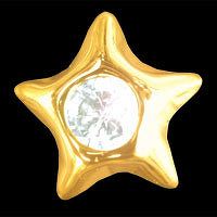 IZI diamant hvězda 0,01ct žluté zlato