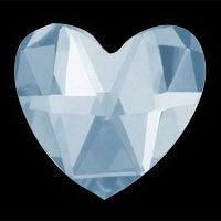IZI Sparkle Srdce s rozetovým brusem modré (ice-blue)
