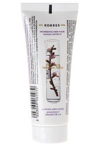 KORRES Little Hair Mask - maska pro suché a poškozené vlasy, mandle a lněné semínko (cestovní balení), 40 ml