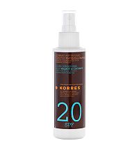 KORRES Sunscreen Clear Emulsion - nemastná emulze na opalování kokos & vlašský ořech SPF20, 150 ml