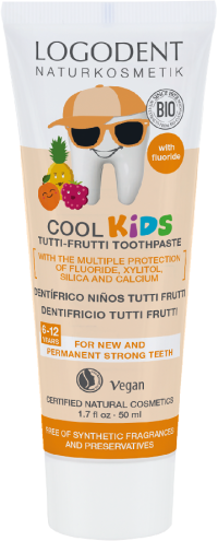 LOGODENT Cool Kids Tutti Frutti zubní gel s fluoridem, 50 ml