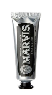 MARVIS Amarelli Licorice Mint zubní pasta bez fluoridů, cestovní balení, 25 ml