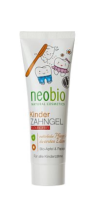 NEOBIO dětský zubní gel s bio extrakty z jablka a papáji, 50 ml