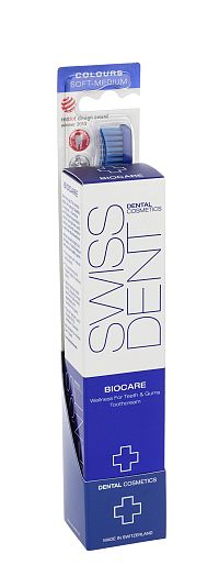 SWISSDENT DUO BIOCARE - zesvětlující a regenerační zubní pasta 50 ml + COLOURS kartáček