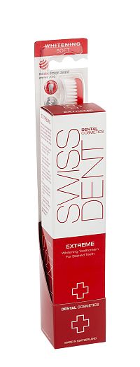 SWISSDENT DUO EXTREME intenzivní bělicí pasta, 50 ml + Whitening kartáček zdarma