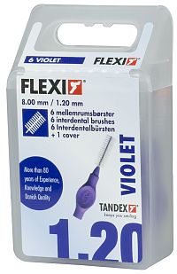 Tandex Flexi mezizubní kartáčky fialové 1,2 mm, 6 ks