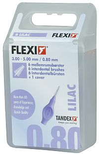 Tandex Flexi mezizubní kartáčky lila 0,8 mm, 6 ks