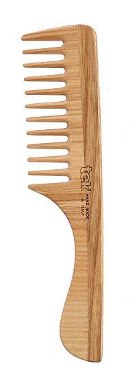 Tek ASH COMB Jasanový hřeben se širokými zuby s rukojetí přírodní