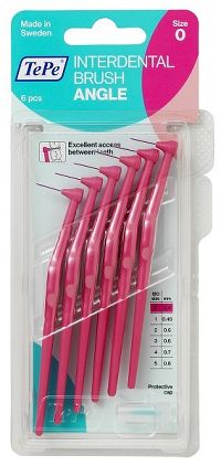 TePe Angle mezizubní kartáčky 0,4 mm, růžové, 6 ks
