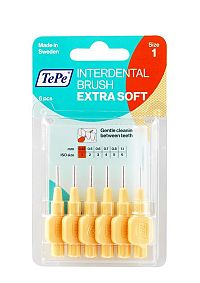 TePe Extra soft mezizubní kartáčky 0,45 mm, světle oranžové, 6 ks