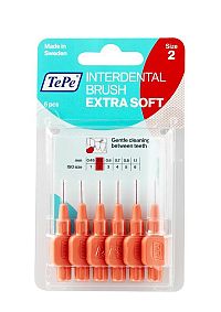 TePe Extra soft mezizubní kartáčky 0,5 mm, světle červené, 6 ks