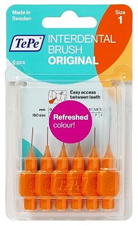 TePe Original mezizubní kartáčky 0,45 mm, oranžové, 6 ks