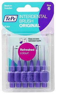 TePe Original mezizubní kartáčky 1,1 mm, fialové, 6 ks