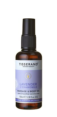 Tisserand Lavender luxusní relaxační tělový a masážní olej s levandulí a heřmánkem, 100 ml