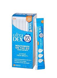 UltraDEX One Go ústní voda mentolová, 10 sáčků x 15 ml