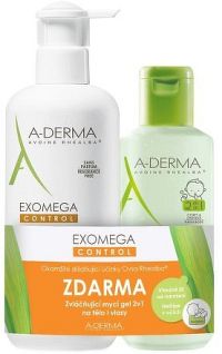 A-DERMA Exomega CONTROL Mléko 400ml+Gel 2v1 200ml