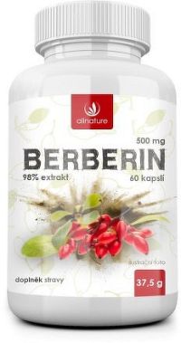 Allnature Berberin Extrakt 98% 500 mg 60 kapslí