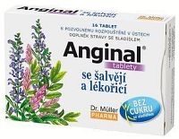 Anginal tablety s heřmánkem+slézem tbl.16
