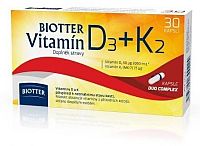 Biotter Vitamín D3+K2 doplněk stravy cps.30