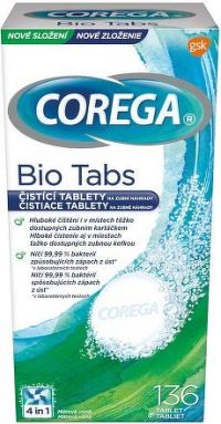 Corega Bio Tabs čistící tablety 136ks