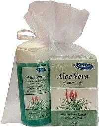 Dárkový balíček v organze Aloe vera (tělový šampon 50 ml, tuhé mýdlo 50 g)