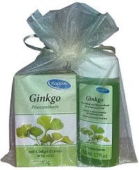 Dárkový balíček v organze Ginkgo (tělový šampon 50 ml, tuhé mýdlo 50 g)