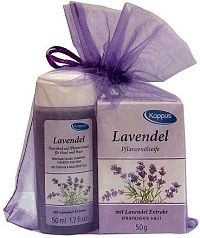 Dárkový balíček v organze Levandule (tělový šampon 50 ml, tuhé mýdlo 50 g)