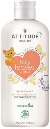 Dětská pěna do koupele ATTITUDE Baby leaves s vůní hruškové šťávy 473 ml