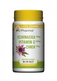 Echinacea 100mg+VitamínC 500mg+Zinek10mg tbl.30+10