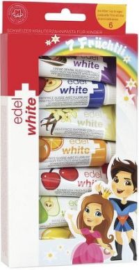 EDEL+WHITE Ovocné zubní pasty pro děti 7ks x 9.3ml
