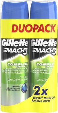 Gillette Mach3 Sensitive gel 2x200ml