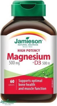 JAMIESON Hořčík 500mg s vitaminem D 500 IU tbl.60