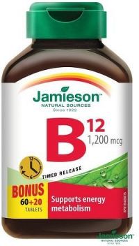 JAMIESON Vitamín B12 1200mcg s post.uvolňov.tbl.80
