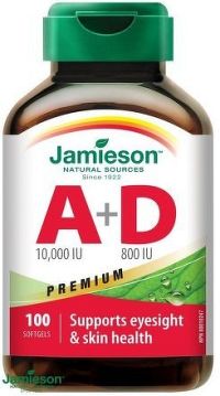 JAMIESON Vitamíny A+D 10000/800IU Premium cps.100