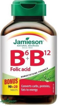 JAMIESON Vitamíny B6 B12+kyselina listová tbl.110