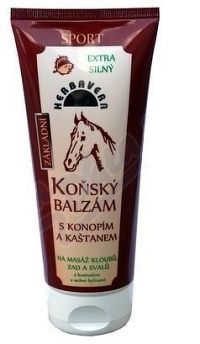 Koňský balz.HERBAVERA konopí-kašt-kostiv.200ml tub