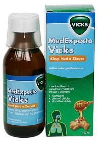 MedExpecto Vicks sirup med+zázvor 1x180ml/2400mg