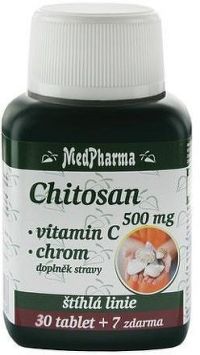 MedPharma Chitosan 500mg+vit.C+chrom tbl.37