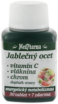 MedPharma Jablečný ocet+vlák.+vit.C+chrom tbl.37