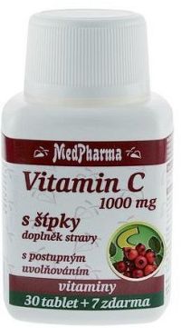 MedPharma Vitamín C 1000mg s šípky tbl.37 prod.úč.